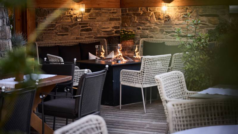 Romantische Terrasse mit Lounge - Der Brandstetterhof