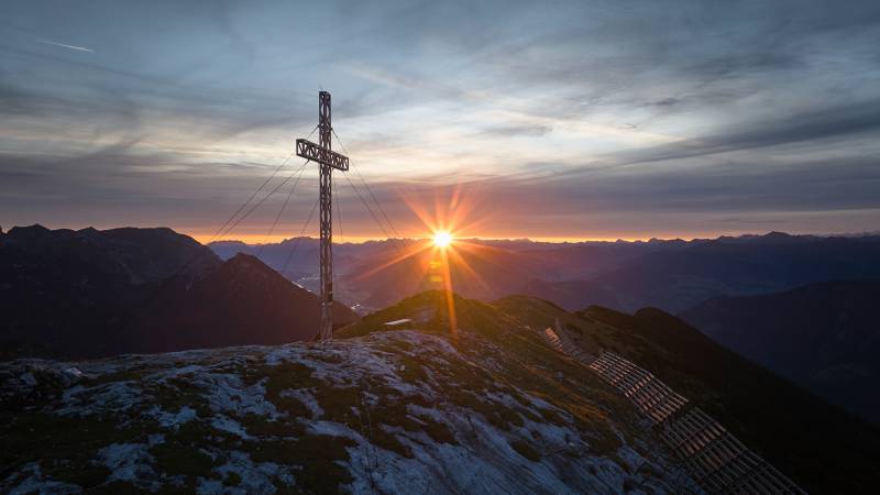 Sonnenaufgang Stanser Joch - Der Brandstetterhof