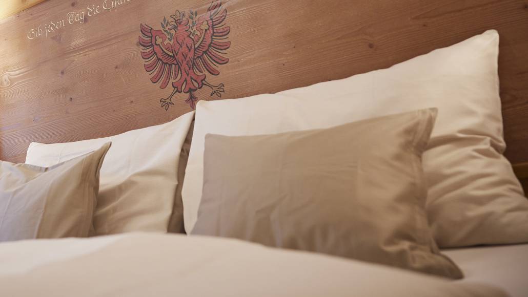 Detailbild Kissen im Doppelbett
