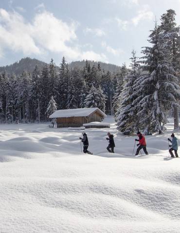 Schneeschuh - Wandergruppe im Naturpar Karwendel - Der Brandstetterhof
