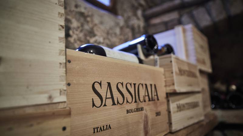 Italienischer Wein in Holzkiste